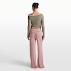 NikeSKIMS Stretch Knit Women's Off-Shoulder Long-Sleeve Top