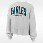 Sudadera de cuello redondo sin cierre Nike de la NFL oversized para mujer Philadelphia Eagles Primetime Phoenix
