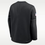 Playera de manga larga Nike Therma-FIT de la NFL para hombre Las Vegas Raiders Sideline Coaches
