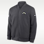 Los Angeles Chargers Sideline Men's Nike NFL Full-Zip Bomber Jacket