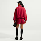 Nike Studio Fleece Medium Weight Women's Oversized 1/4-Zip Cropped Top
