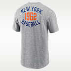 New York Mets Cooperstown 2-Hit Large Logo Men's Nike MLB T-Shirt