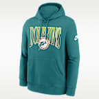 Sudadera con gorro sin cierre Nike de la NFL para hombre Miami Dolphins Rewind Club