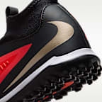 Tacos de fútbol para pasto sintético (turf) para niños grandes Nike Jr. Phantom 6 High Academy