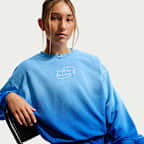 Nike Studio Fleece Lightweight Big Kids' (Girls') Oversized Graphic Crew