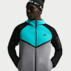 Casaco de lã cardada Windrunner com fecho completo Nike Tech para homem
