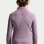 Nike Mavn Girls' Dri-FIT Fitted Full-Zip Long-Sleeve Top
