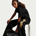 Nike Sportswear Studio Big Kids' (Girls') Fleece Open-Hem Pants