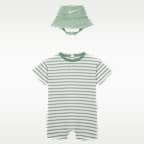 Nike Baby Short Sleeve Romper with Bucket Hat