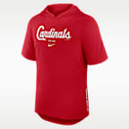 St. Louis Cardinals Arched Wordmark Men's Nike Dri-FIT MLB Hooded T-Shirt
