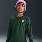 Playera de manga larga para niños grandes Nike Sportswear