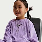 Nike Toddler Swoosh Sparkle 2-Piece Velvet Pants Set