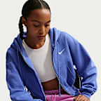 Sudadera con gorro holgada cropped con cierre completo para mujer Nike Sportswear Phoenix Fleece