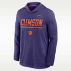 Clemson Sideline Men's Nike Dri-FIT College Long-Sleeve Hooded Top