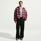 Nike Sportswear Women's Oversized Plaid High-Pile Fleece Jacket