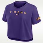 Top cropped Nike Dri-FIT para mujer LSU Premium Performance