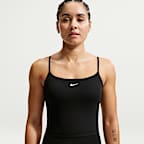 Camisola sem mangas com sutiã de desporto almofadado de suporte médio Nike One para mulher