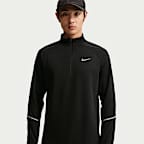 Nike Miler 男款 Therma-FIT 冬季半長式拉鍊跑步上衣
