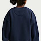 Conjunto de 2 piezas con pants de pierna ancha para niños talla pequeña Nike Retro Remix