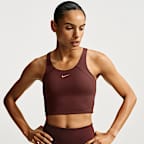 Canotta corta con bra a sostegno medio Nike Tempo – Donna