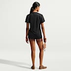 NikeSKIMS Performance Cotton Blend Kurzarm-Oberteil mit V-Ausschnitt (Damen)