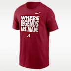 Playera de manga larga universitaria Nike Dri-FIT para hombre Alabama Sideline Slogan