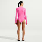 Playera de manga larga con cierre Dri-FIT UV para mujer Nike Swim Hydroguard