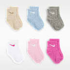 Calcetines al tobillo para bebé Nike Swoosh (6 pares)