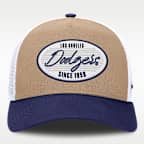 Gorra de rejilla Nike de la MLB ajustable y con estructura en A-Frame para hombre Los Angeles Dodgers Rise