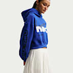 Nike Studio Fleece Women's Cropped Oversized Pullover Hoodie
