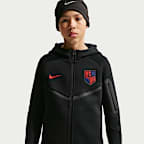USMNT Tech Fleece Big Kids' (Boys') Nike Soccer Full-Zip Hoodie