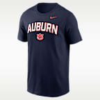 Playera universitaria Nike para hombre Auburn Primetime Arch Stack