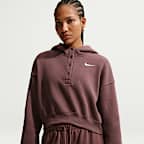 Sweat à capuche court et oversize Nike Sportswear Phoenix Fleece pour femme
