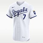 Jersey Nike Dri-FIT ADV de la MLB Elite para hombre Bobby Witt Jr. Kansas City Royals