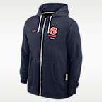 Sudadera con gorro universitaria Nike Dri-FIT de cierre completo para hombre Auburn Sideline Standard Issue