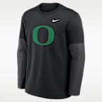 Playera de manga larga universitaria Nike Therma-FIT para hombre Oregon Sideline Coach