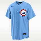 Dansby Swanson Chicago Cubs Men's Nike MLB Replica Jersey