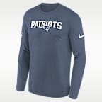 New England Patriots Rivalries Collection Sideline Legend Big Kids' Nike Dri-FIT NFL Long-Sleeve T-Shirt