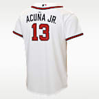 Ronald Acuña Jr. Atlanta Braves Big Kids' Nike MLB Replica Jersey