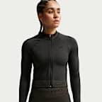 Playera de entrenamiento de cierre completo para mujer Nike Pro Seamless