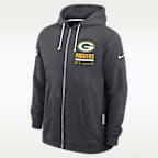 Sudadera con gorro Nike Dri-FIT de la NFL de cierre completo para hombre Green Bay Packers Utility Player Sideline