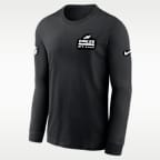 Philadelphia Eagles Sideline Team Issue Men's Nike Dri-FIT NFL Long-Sleeve T-Shirt