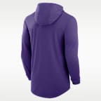 LSU Legacy Arch Men's Nike Dri-FIT College Long-Sleeve Hooded T-Shirt
