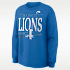 Playera de manga larga Nike de la NFL para hombre Detroit Lions Rewind Max90