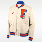 Chamarra bomber universitaria Nike de cierre a presión de largo completo para hombre Florida Legacy