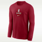 Playera de manga larga universitaria Nike Dri-FIT para hombre Stanford Sideline