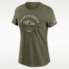 Baltimore Ravens Salute to Service Sideline Women's Nike NFL T-Shirt