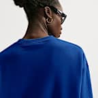 Playera oversized con estampado para mujer Nike Studio Fleece Medium Weight