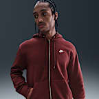 Sudadera con gorro de tejido Fleece y cierre completo para hombre Nike Club