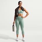 Bra deportivo con almohadillas y cierre frontal para mujer Nike Indy High Support